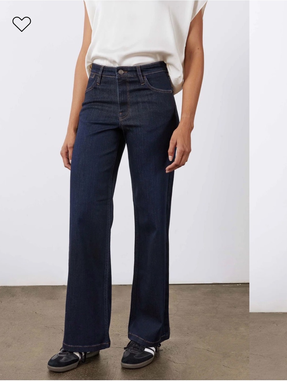 Women's Dark Indigo Wide-Leg Jeans Palazzo